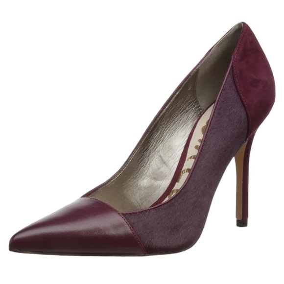 Sam Edelman Leather Burgundy Desiree Heels Size 10 - Picture 8 of 8